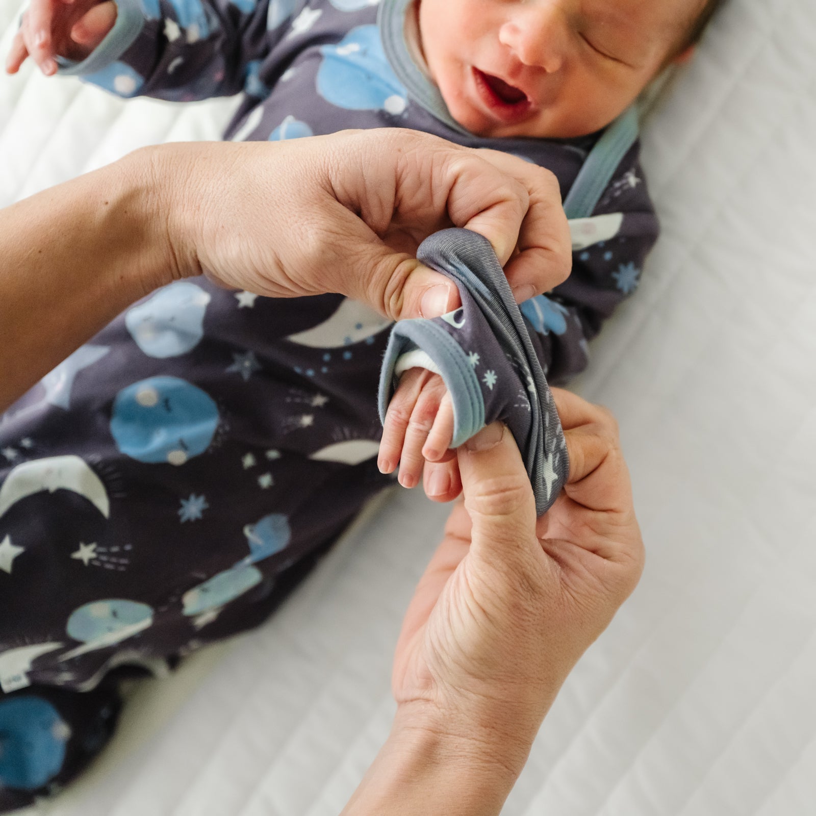 Blue To the Moon & Back Infant Gown - Image 3