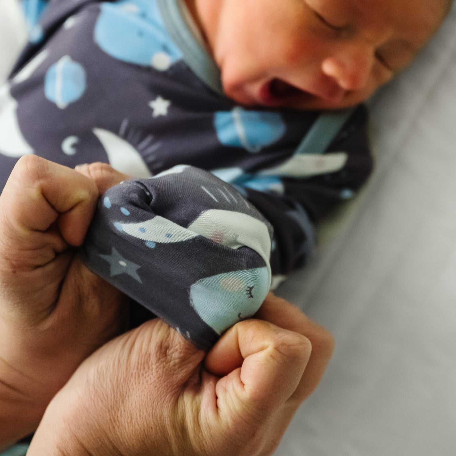 Blue To the Moon & Back Infant Gown - Image 4