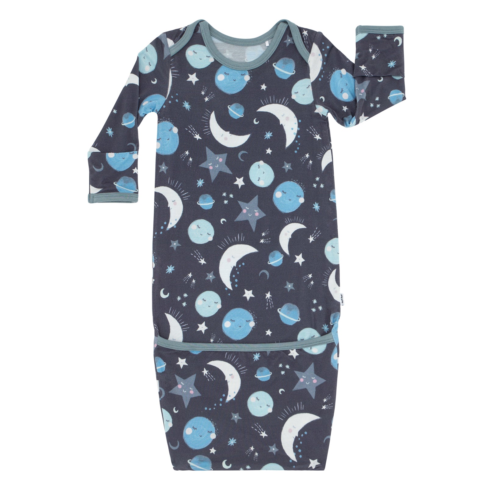Blue To the Moon & Back Infant Gown - Image 6