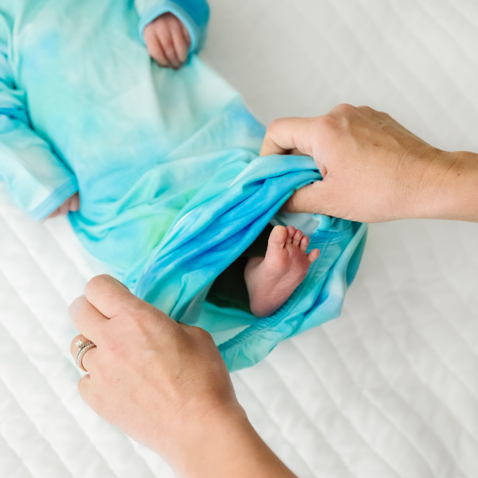 Tidepool Watercolor Infant Gown - Image 3
