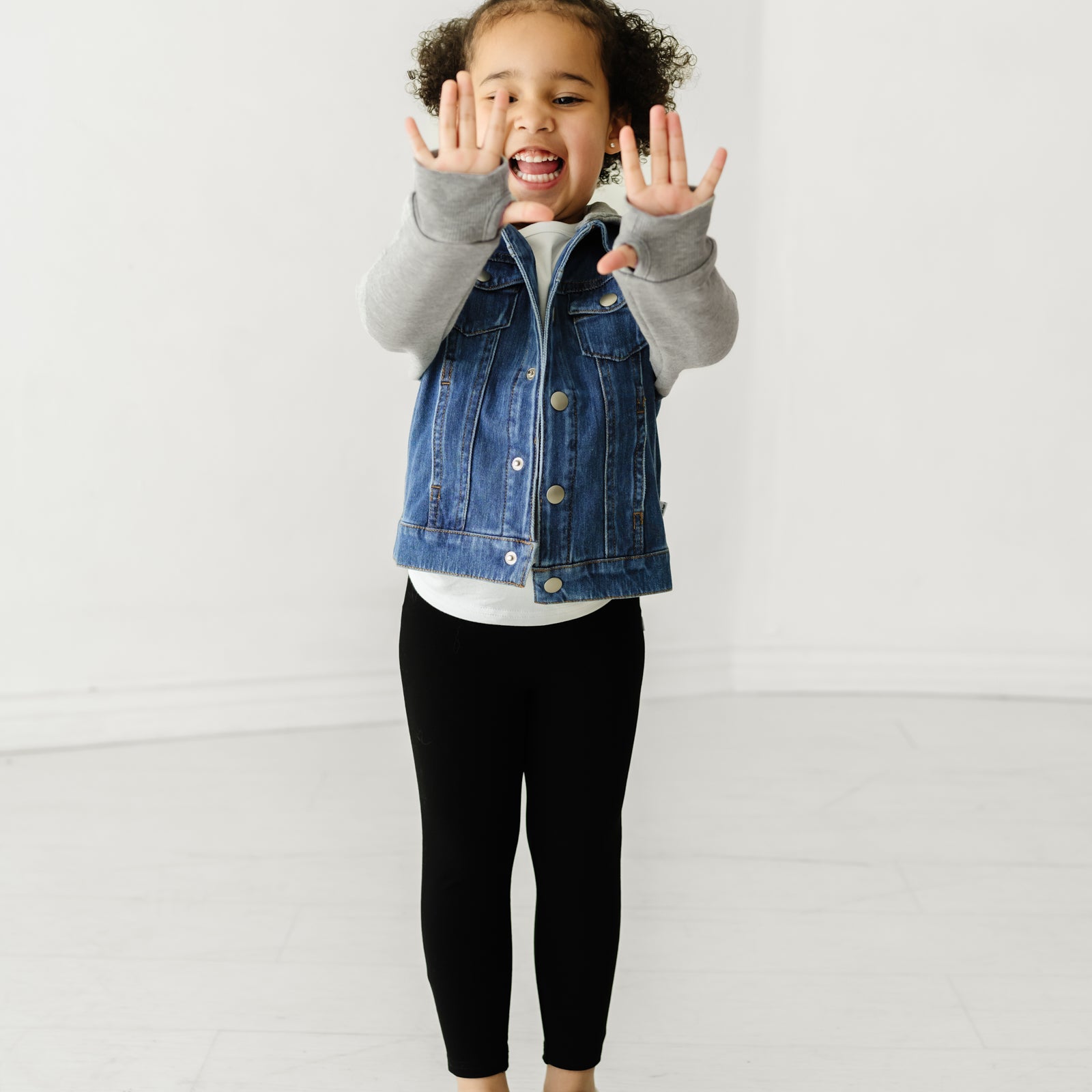 Midwash Blue/Gray Denim Jacket - Image 3