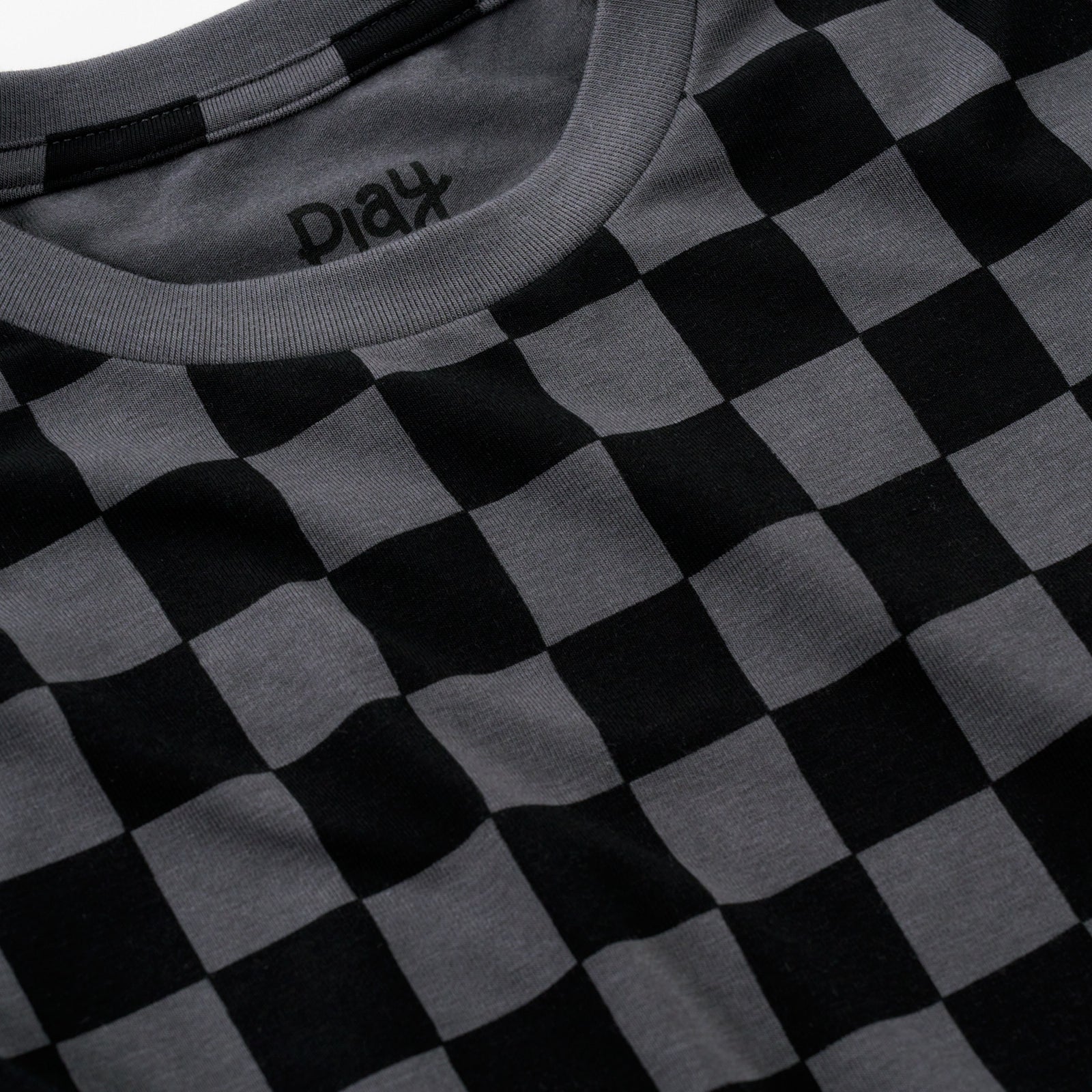 Monochrome Checks Short Sleeve Relaxed Tee - Image 4