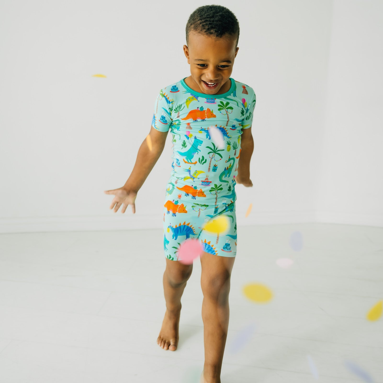 Prehistoric Party Two-Piece Short Sleeve & Shorts Pajama Set - Image 4