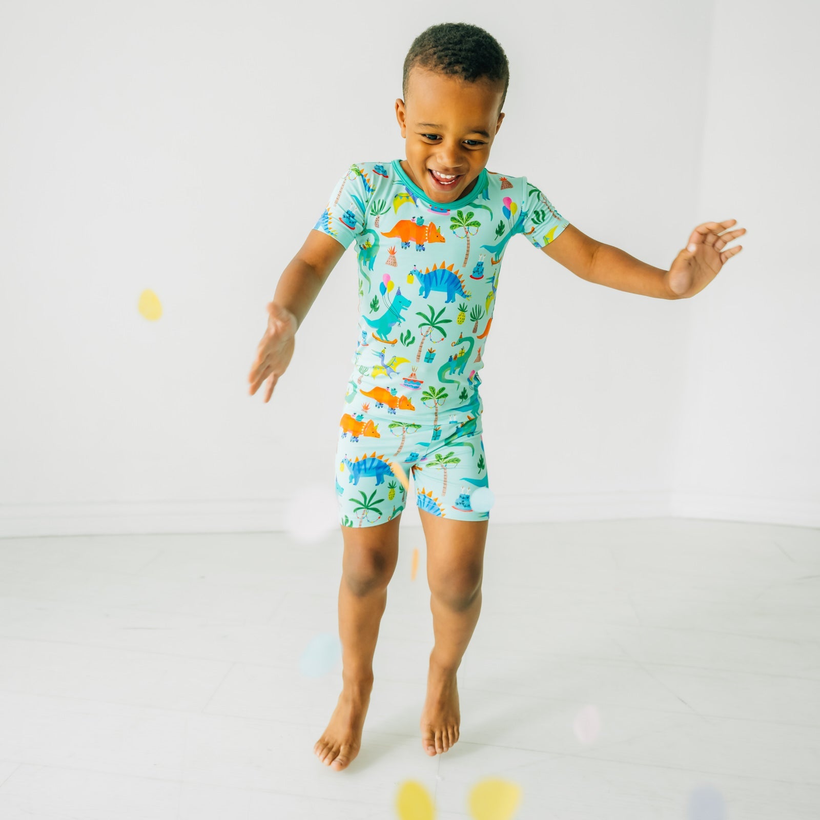 Prehistoric Party Two-Piece Short Sleeve & Shorts Pajama Set - Image 2