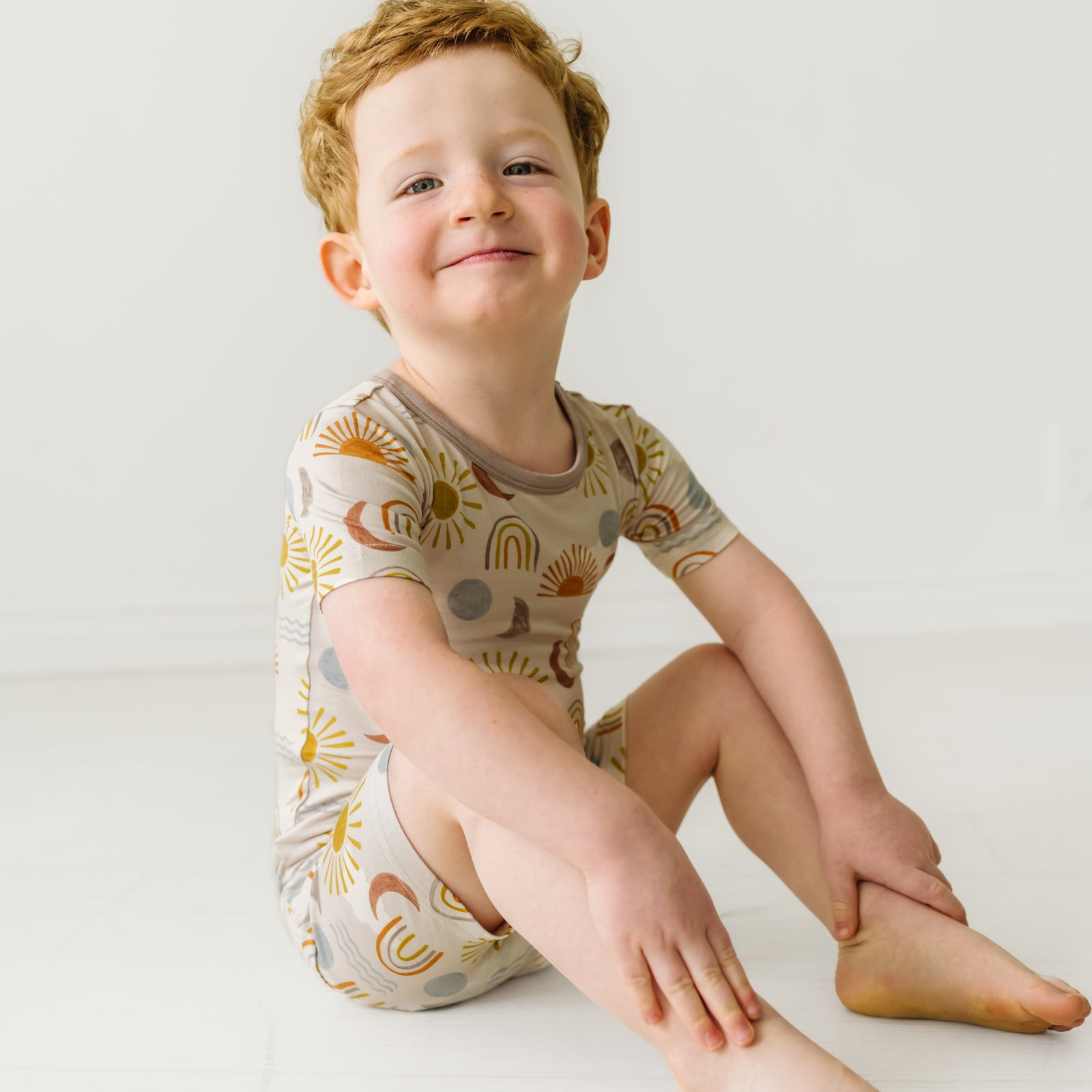 Desert Sunrise Two-Piece Short Sleeve & Shorts Pajama Set - Image 3