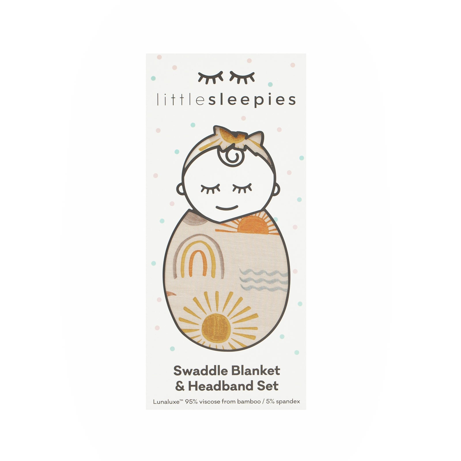 Desert Sunrise Swaddle & Luxe Bow Headband Set - Image 5