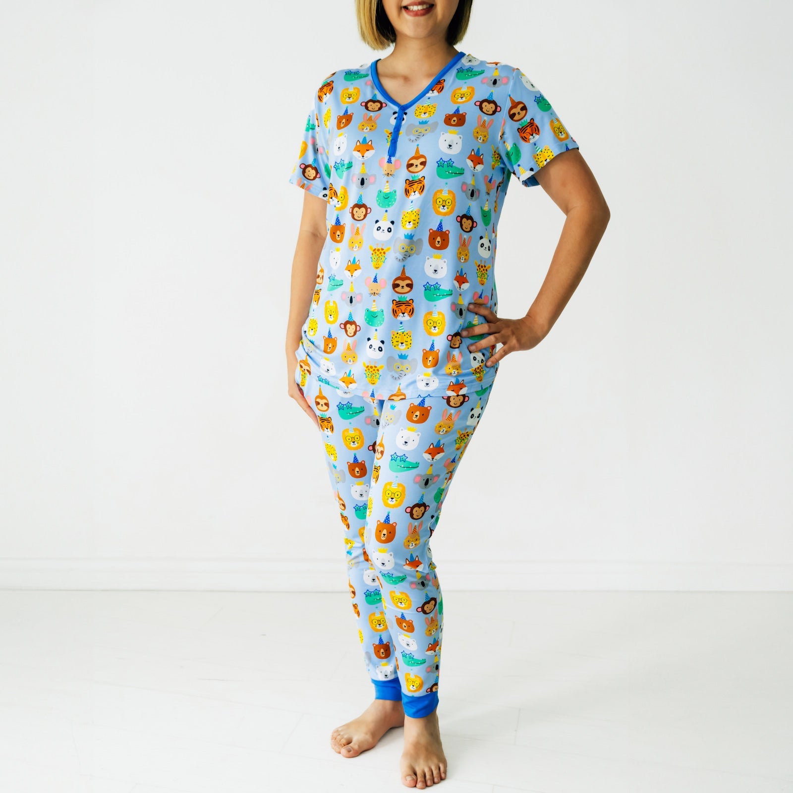 Blue Party Pals Women's Pajama Pants - Image 3
