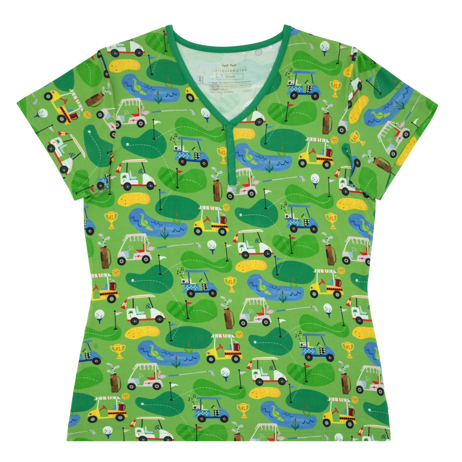 Fairway Fun Women's Short Sleeve Pajama Top - Image 4