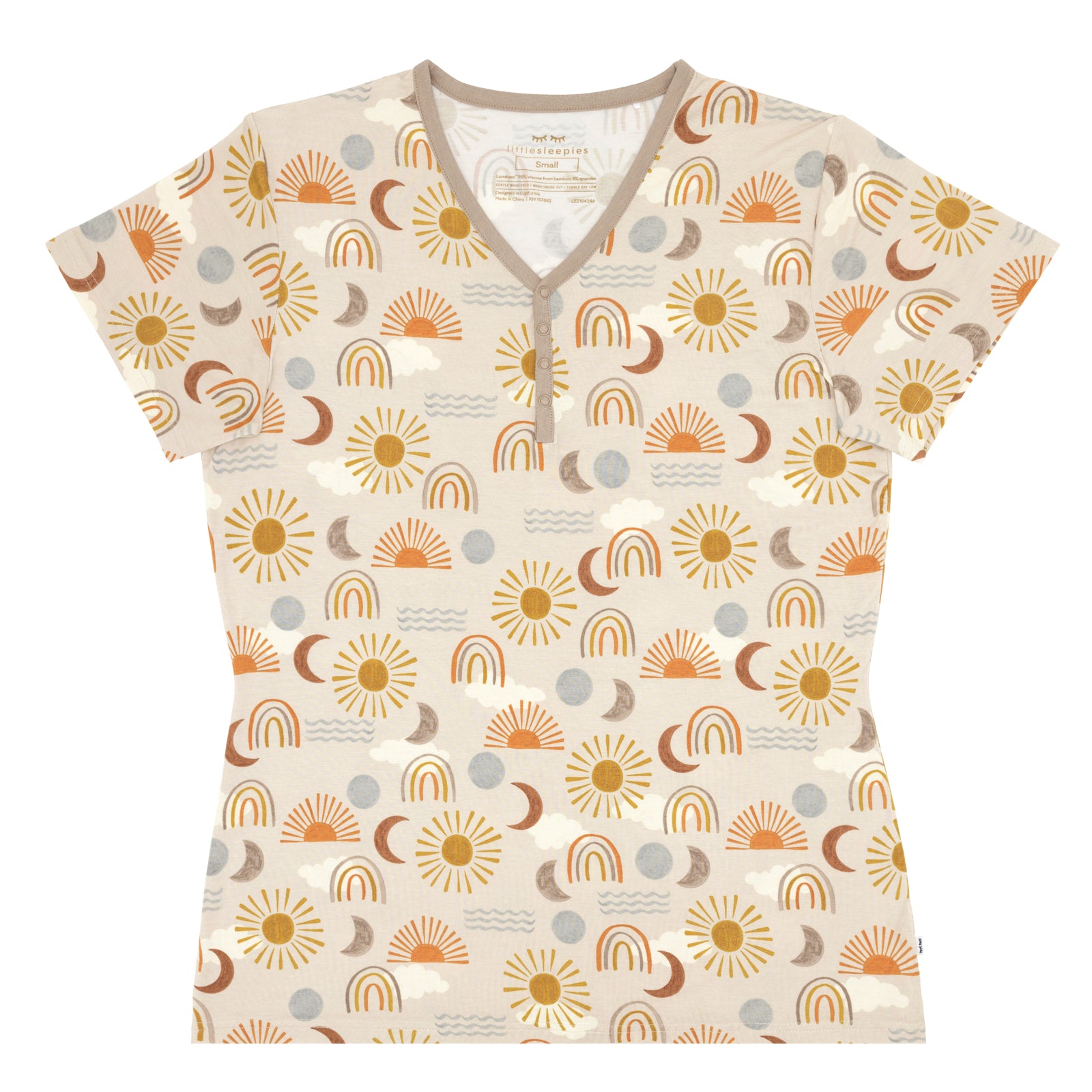 Desert Sunrise Women's Short Sleeve Pajama Top - Image 5