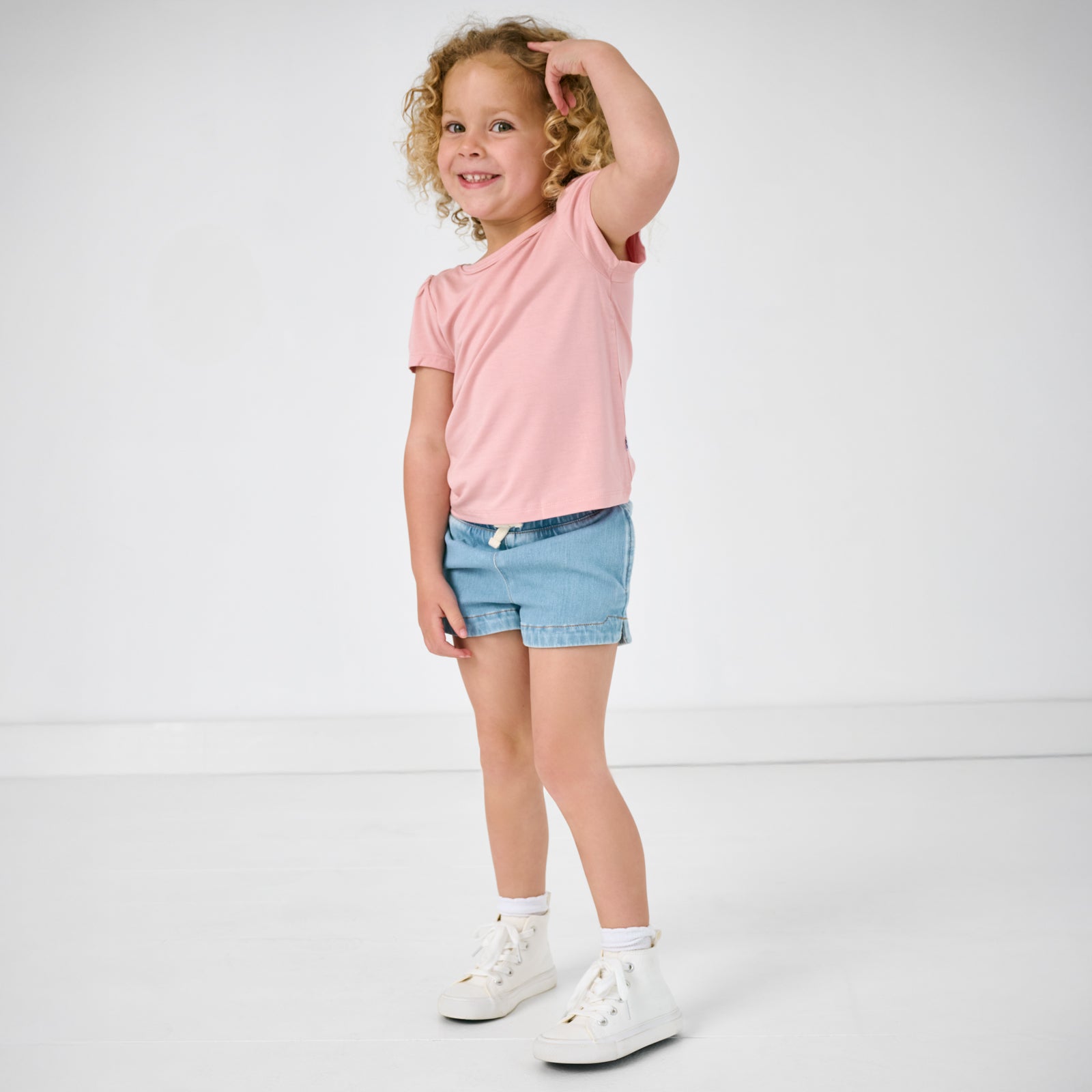 Light Blue Denim Shorts - Image 2