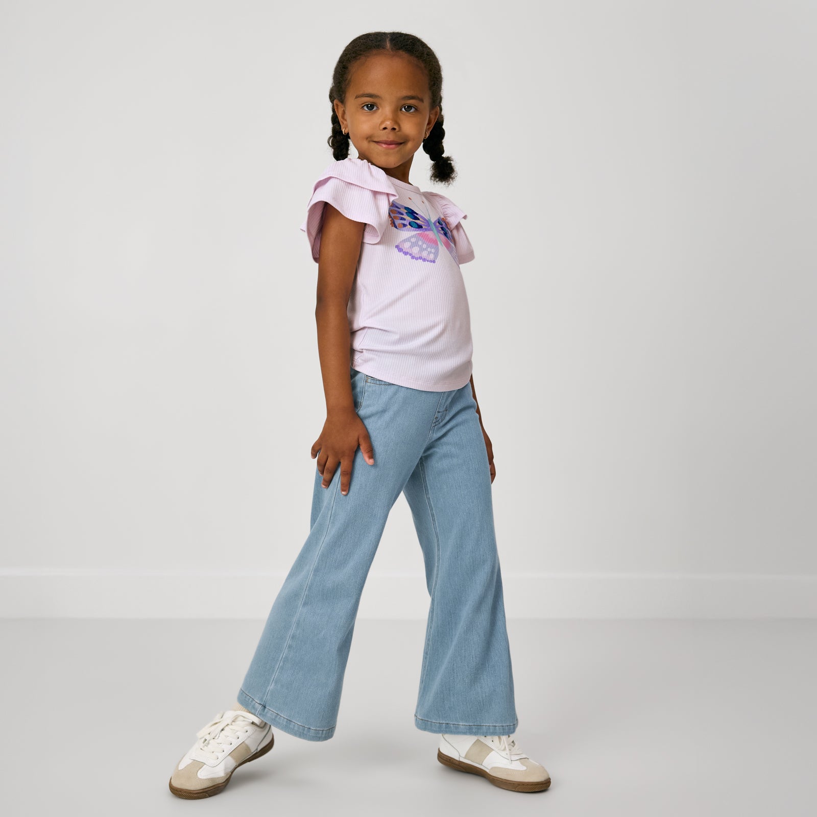 Light Blue Wide Leg Denim Pants - Image 2