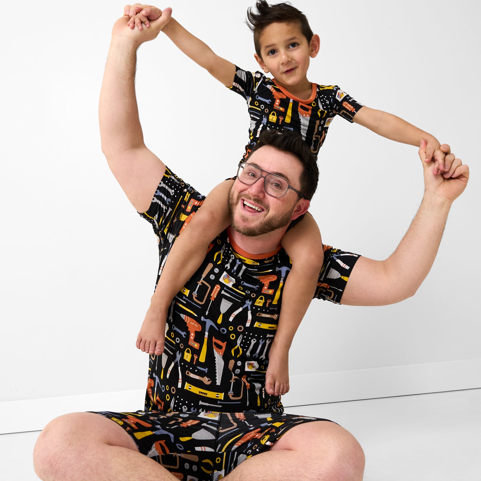 Little Builders Two-Piece Short Sleeve & Shorts Pajama Set - Image 6