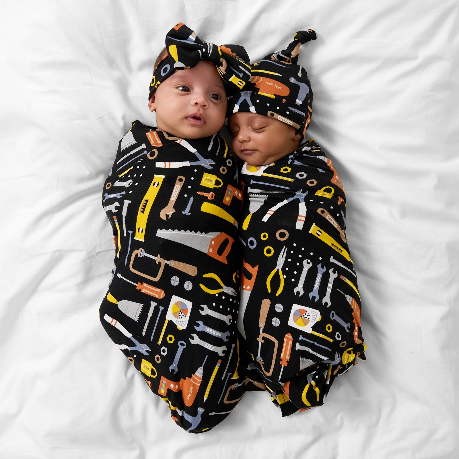 Little Builders Swaddle & Hat Set - Image 4