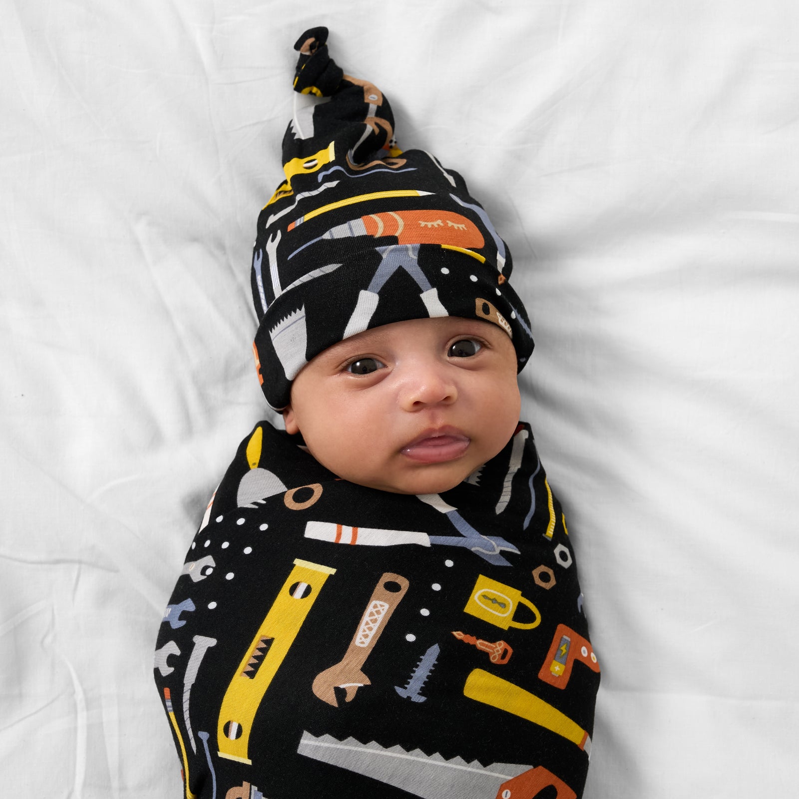Little Builders Swaddle & Hat Set - Image 2