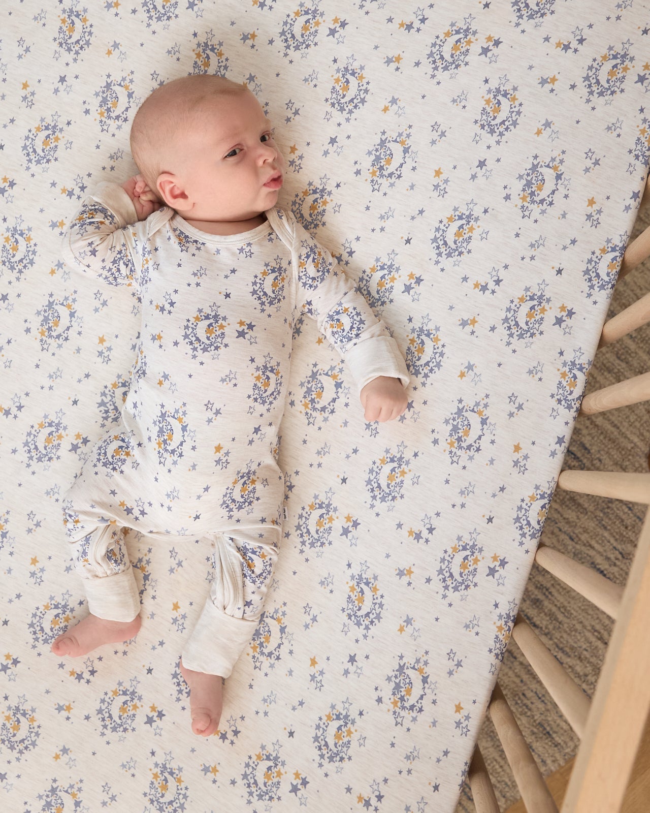 Lullaby Sky Fitted Crib Sheet - Image 2