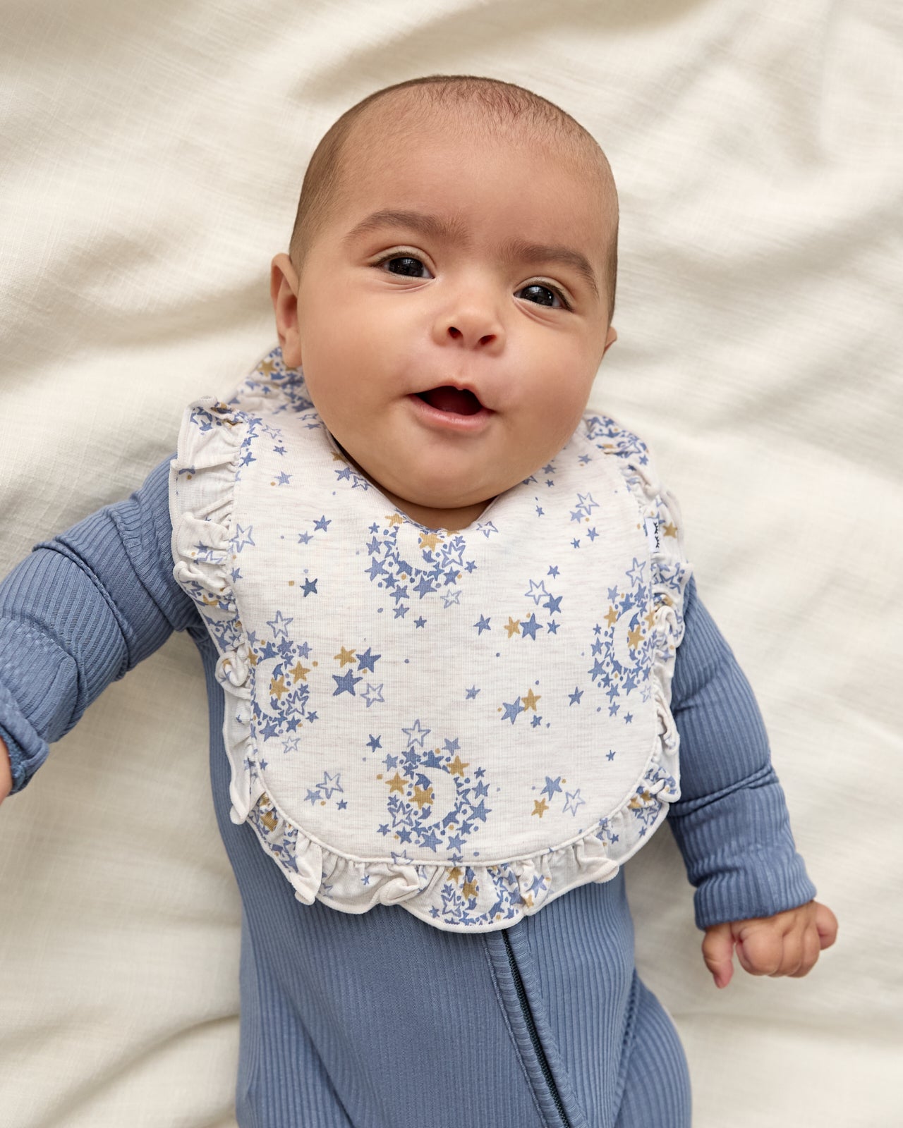 Lullaby Sky Ruffle Bib - Image 2