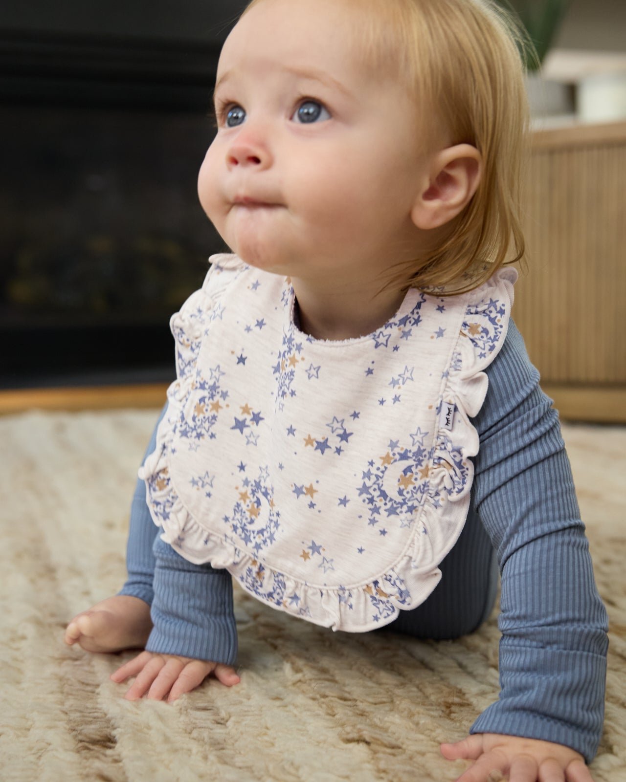 Lullaby Sky Ruffle Bib