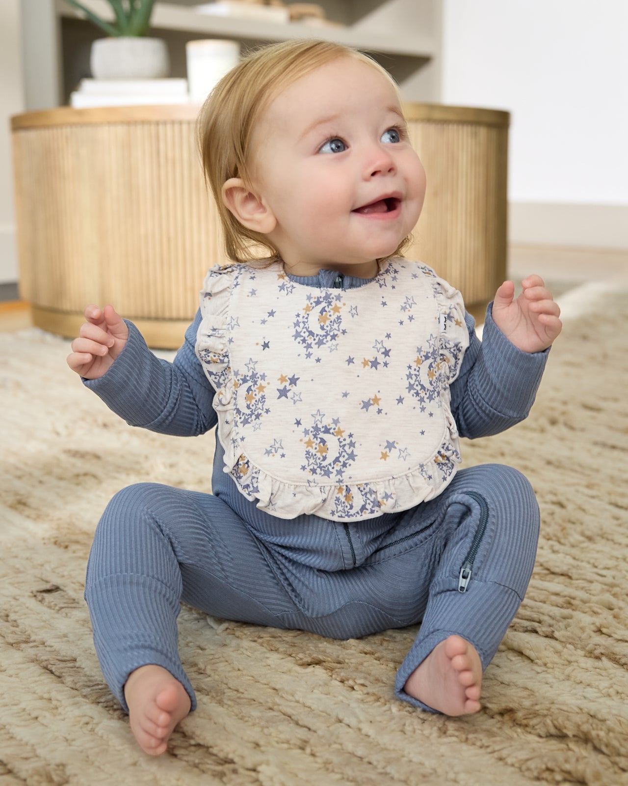 Lullaby Sky Ruffle Bib - Image 3
