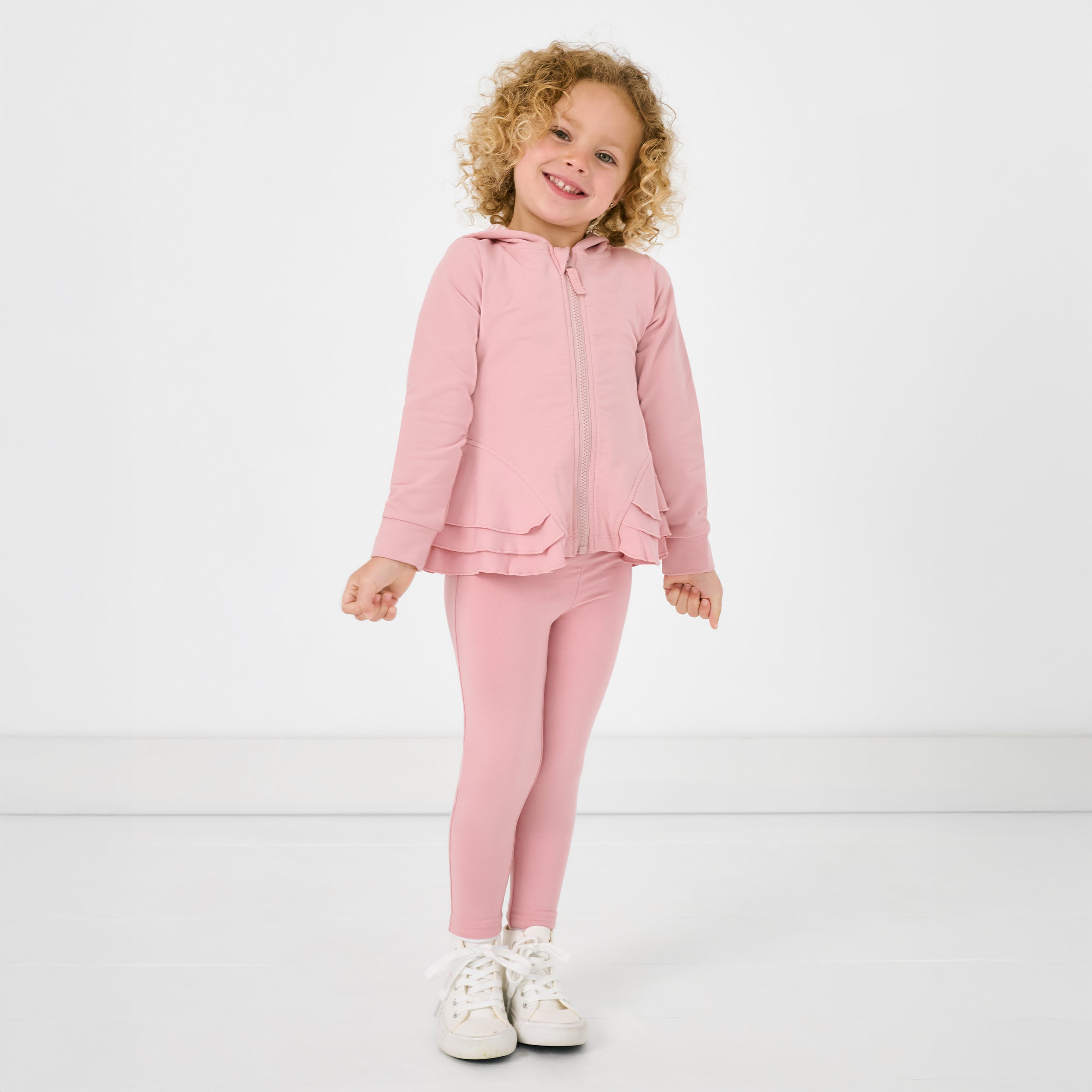 Mauve Blush Peplum Hoodie