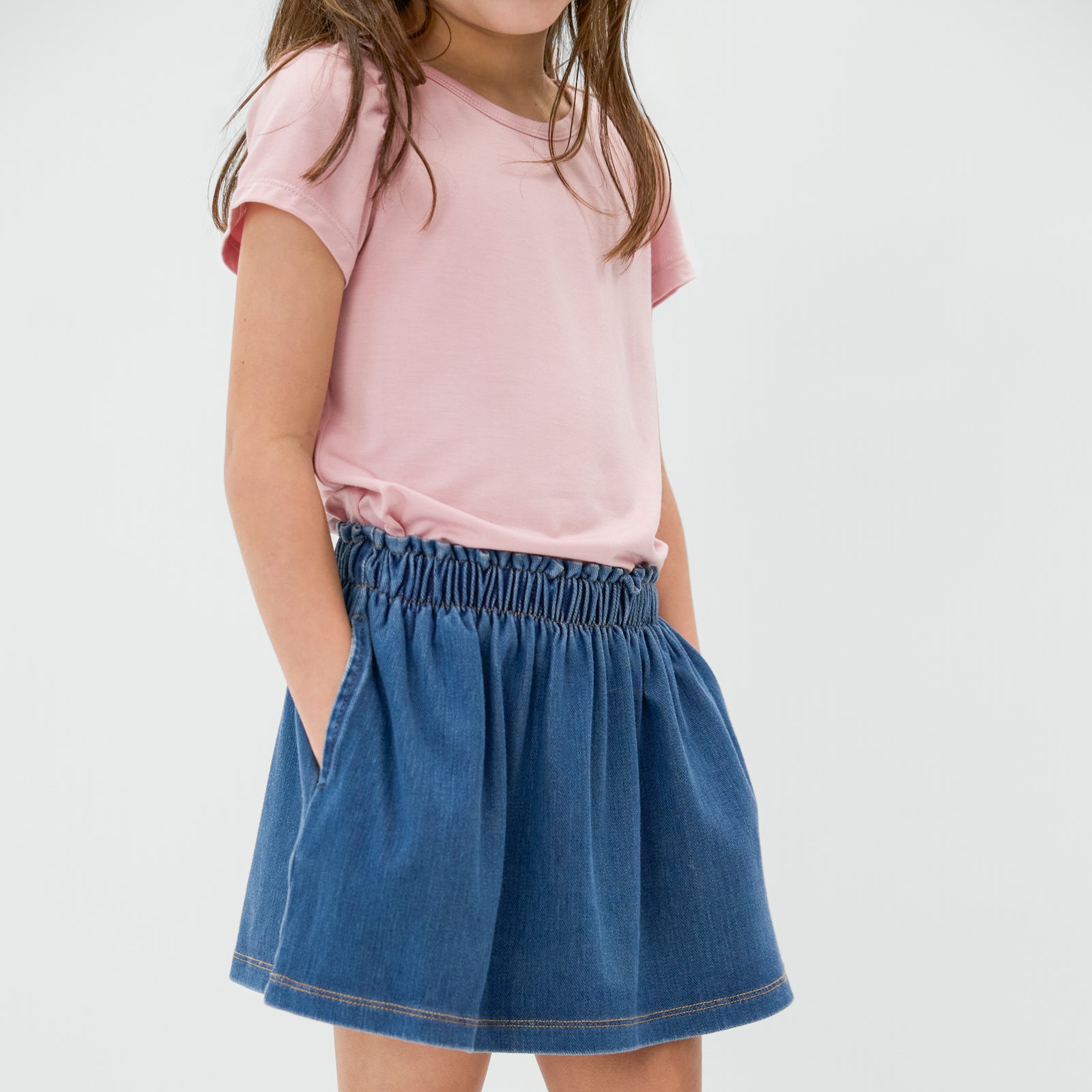 Midwash Blue Denim Skort - Image 3