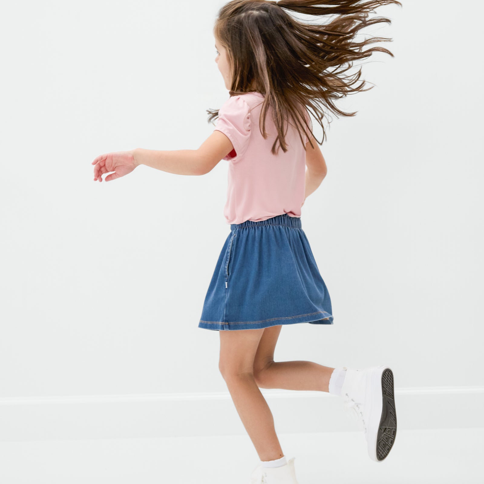 Midwash Blue Denim Skort - Image 6