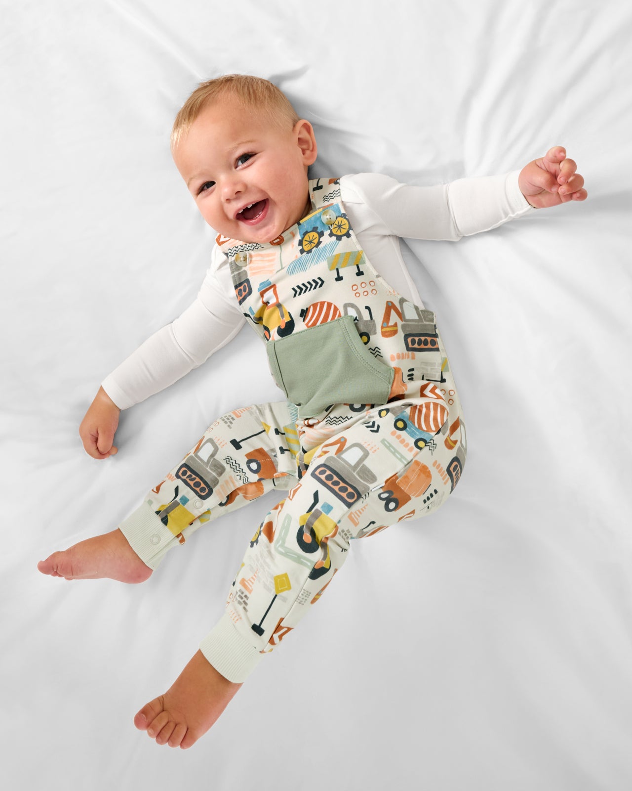 Mini Builders Overall Romper - Image 2