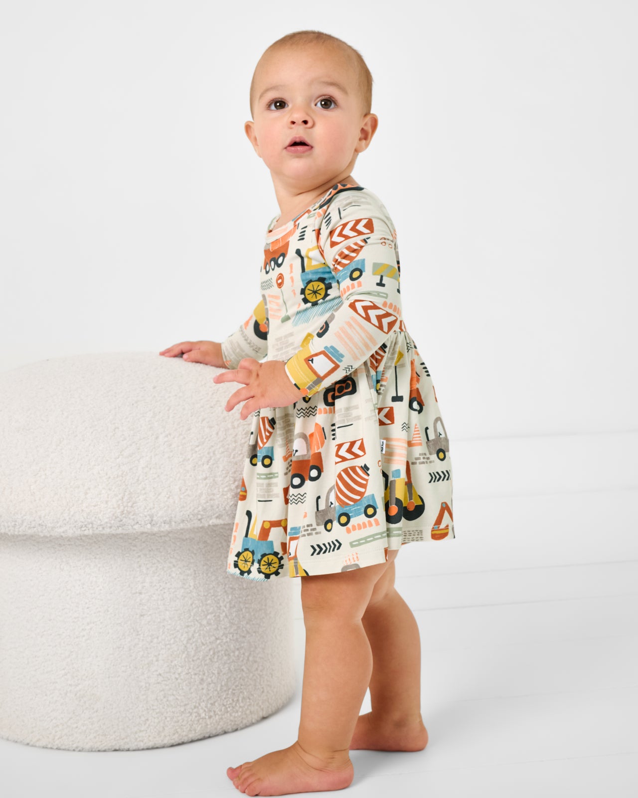 Mini Builders Skater Dress with Bodysuit