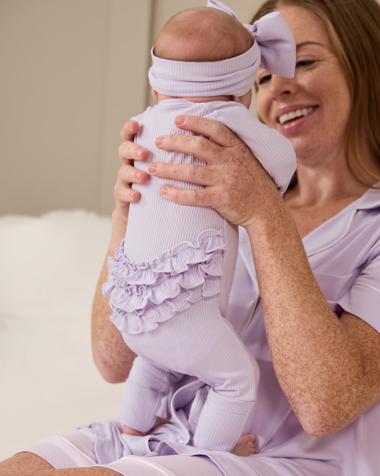 Misty Lavender Ribbed Ruffle Zippy - Image 2