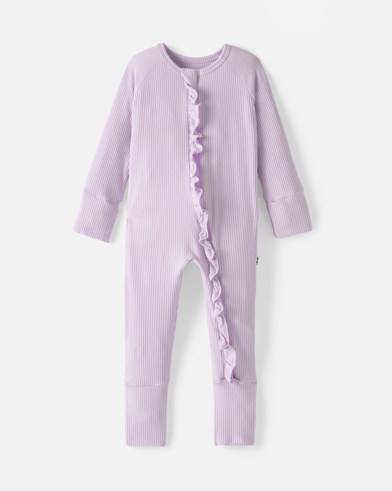 Misty Lavender Ribbed Ruffle Zippy - Image 6