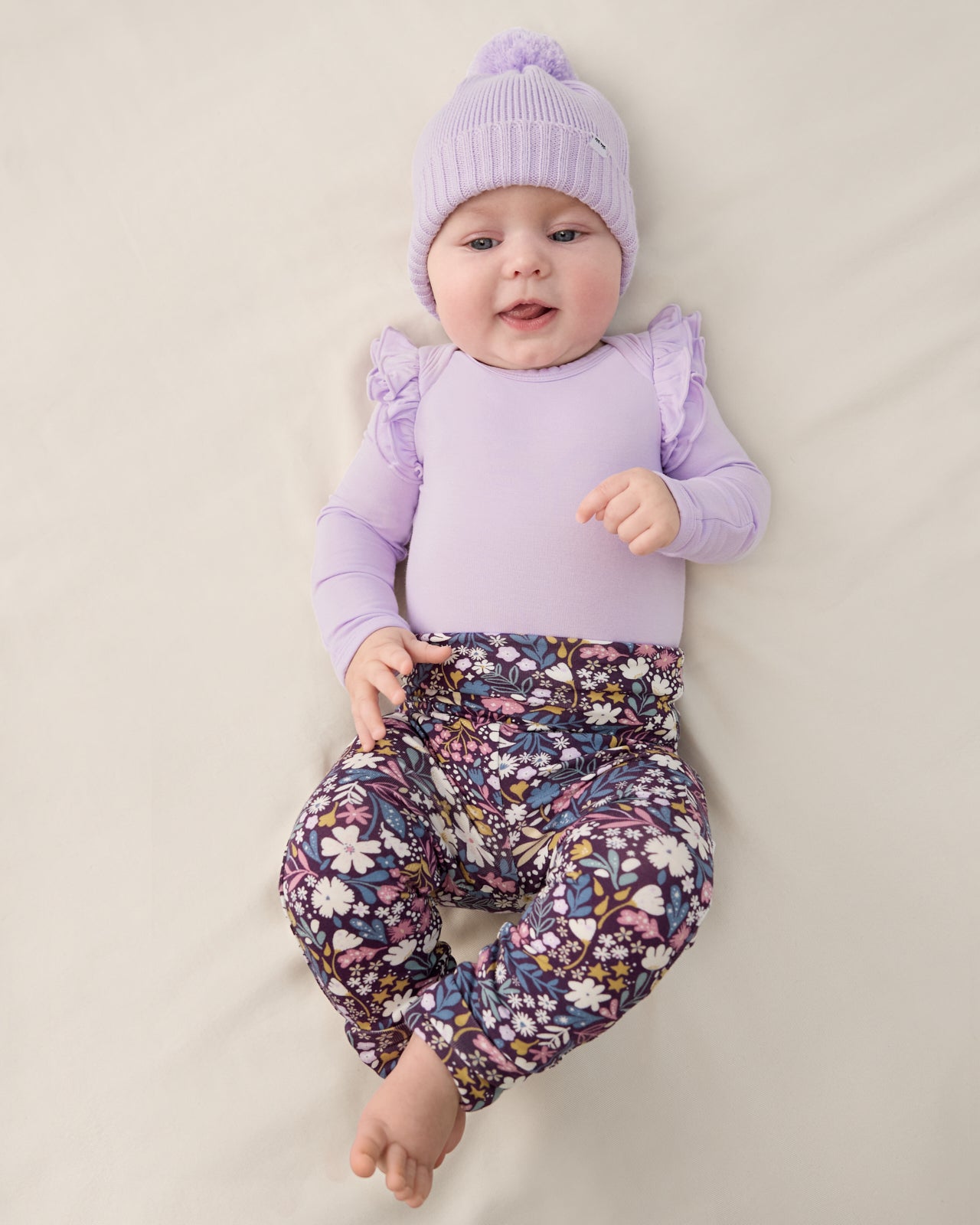 Midnight Petals Fold Over Legging - Image 4