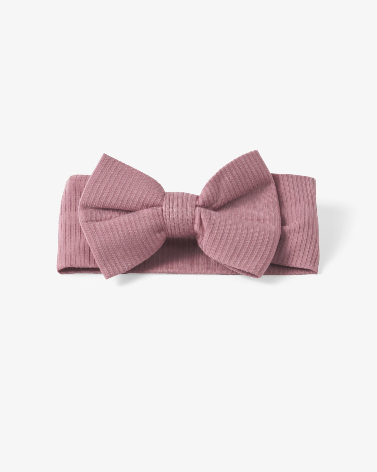 Rosewood Ribbed Luxe Bow Headband - Image 2