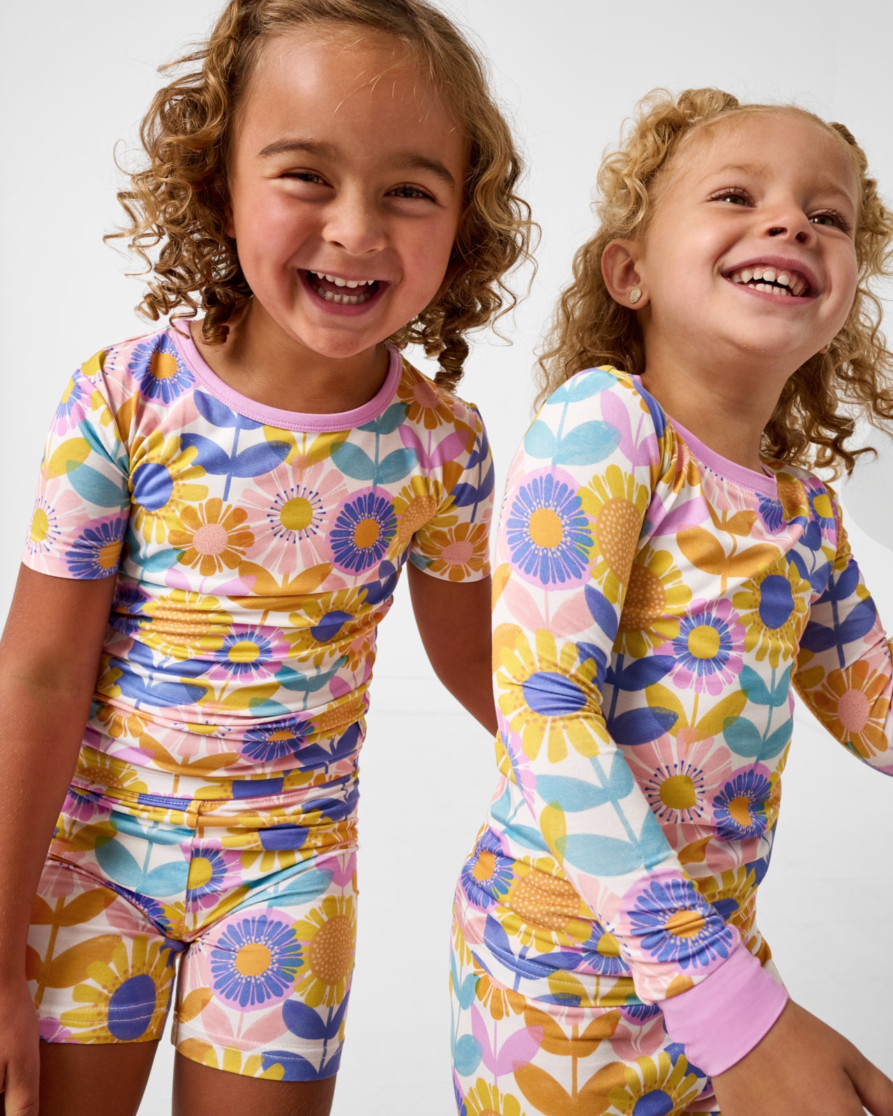 Petal Power Two-Piece Short Sleeve & Shorts Pajama Set - Image 4