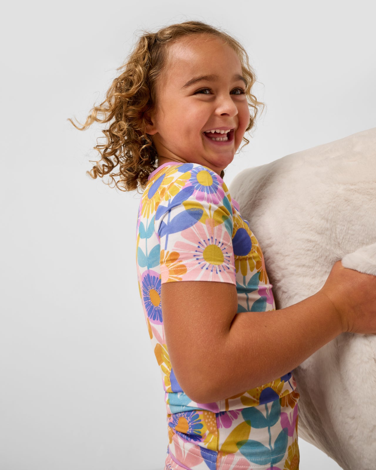 Petal Power Two-Piece Short Sleeve & Shorts Pajama Set - Image 2