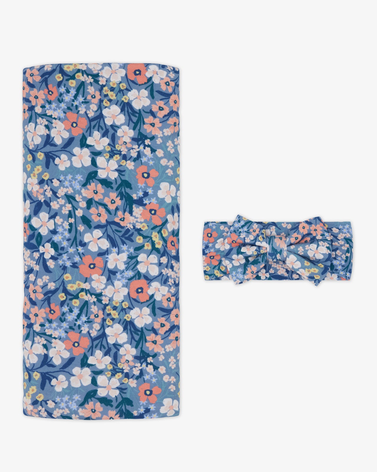 Petite Petals Swaddle & Luxe Bow Headband Set - Image 3