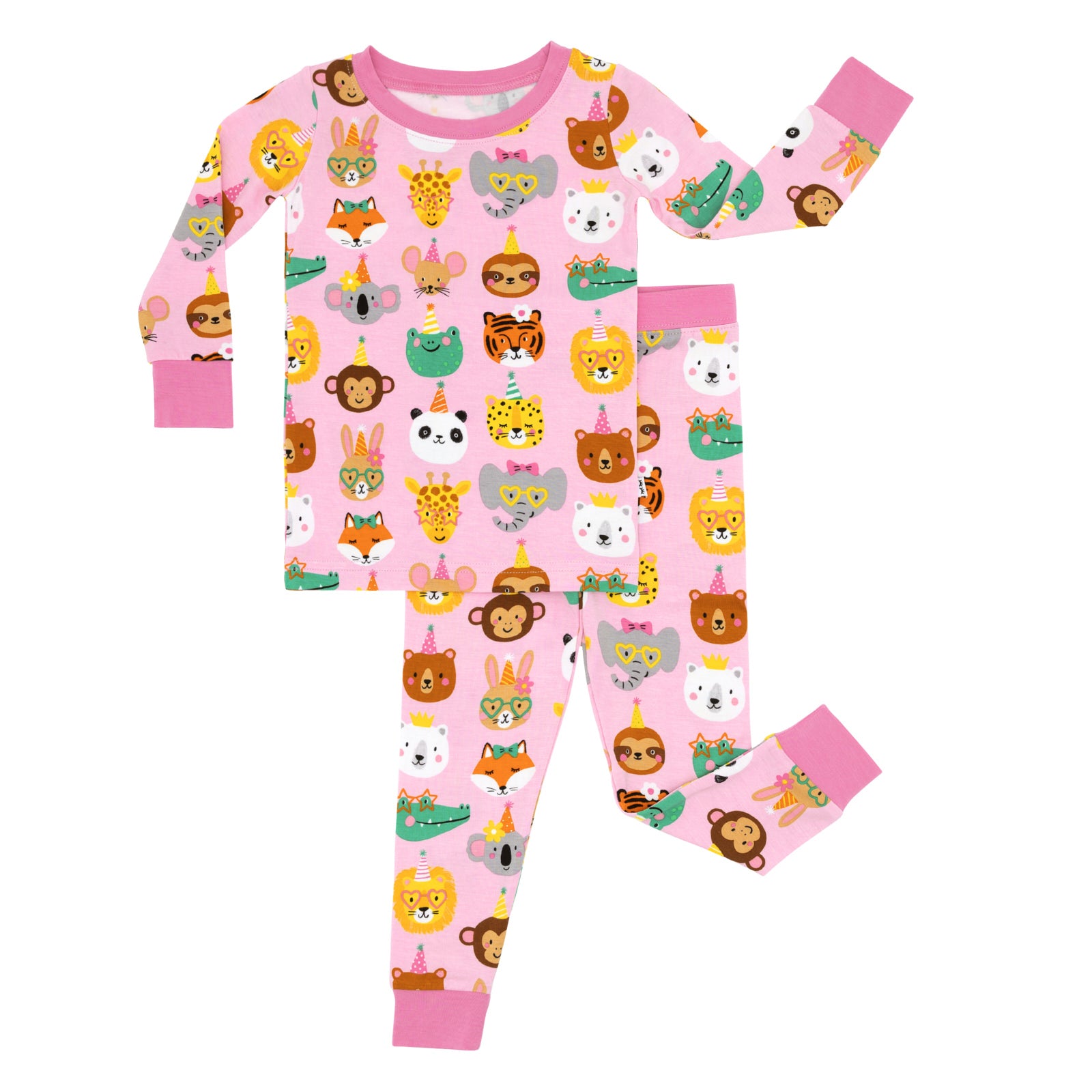 Pink Party Pals Two-Piece Pajama Set - Image 6