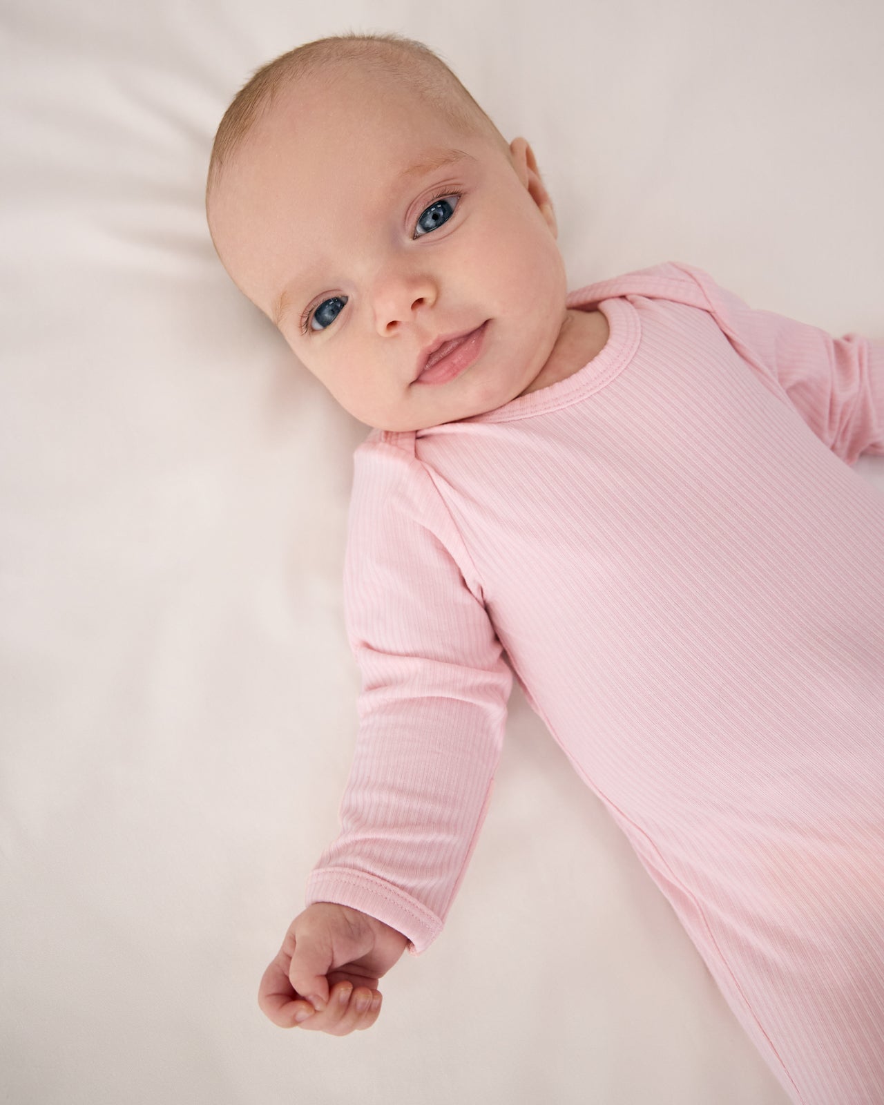Prima Pink Ribbed Infant Gown - Image 2