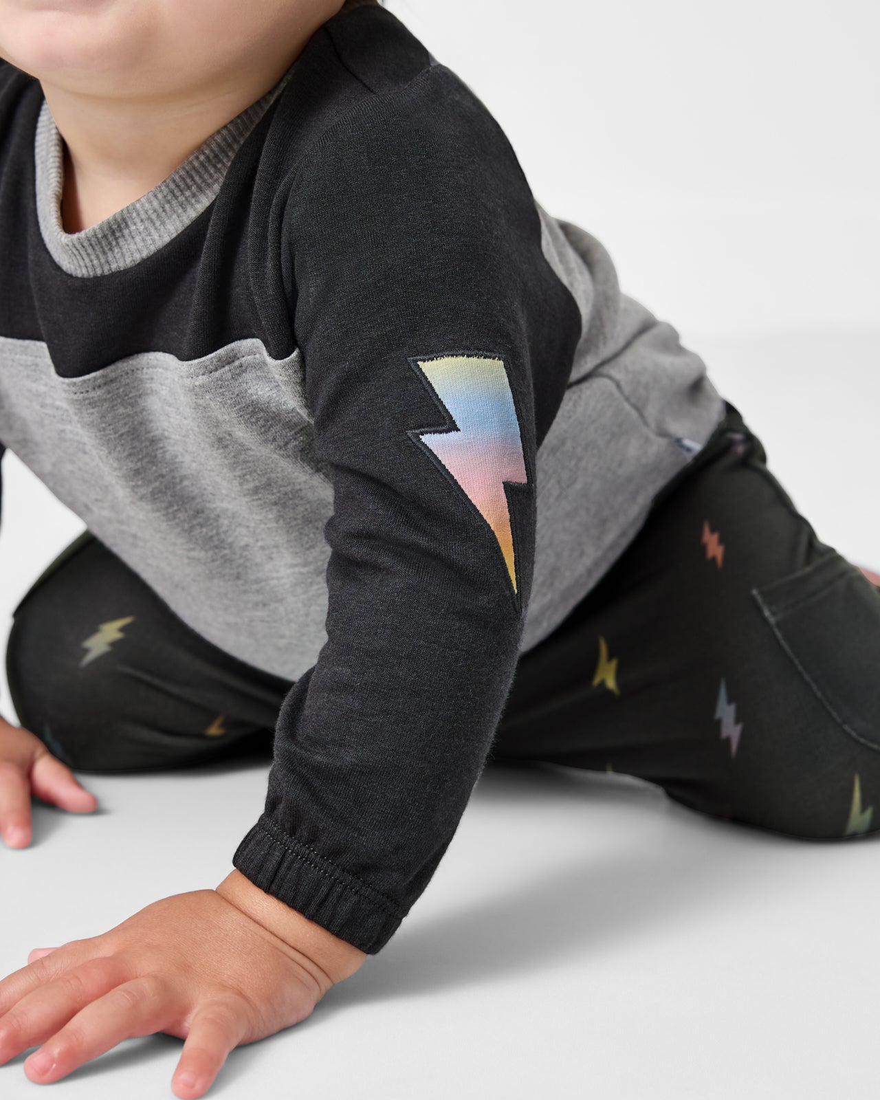 Rad Bolts Cinched Panel Crewneck - Image 3