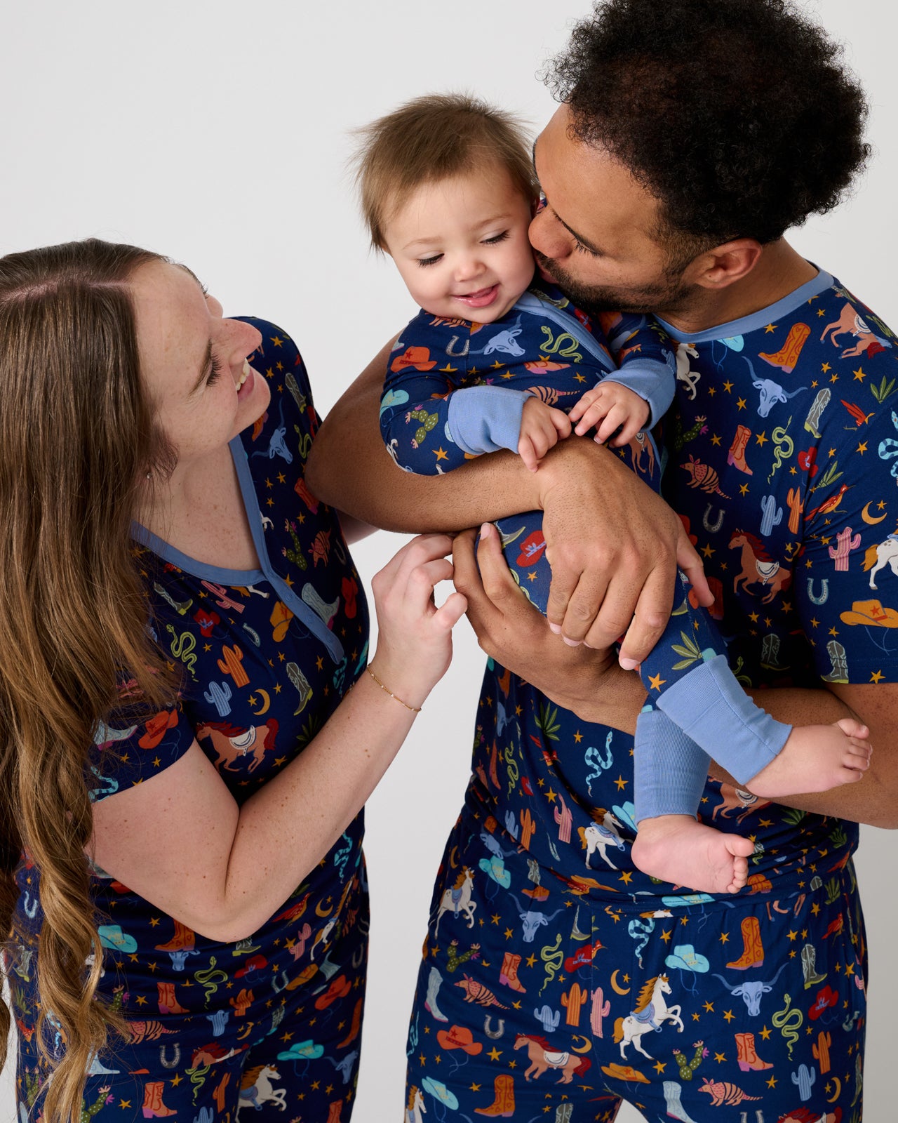 Blue Rancher Roundup Women's Short Sleeve Pajama Top - Image 3