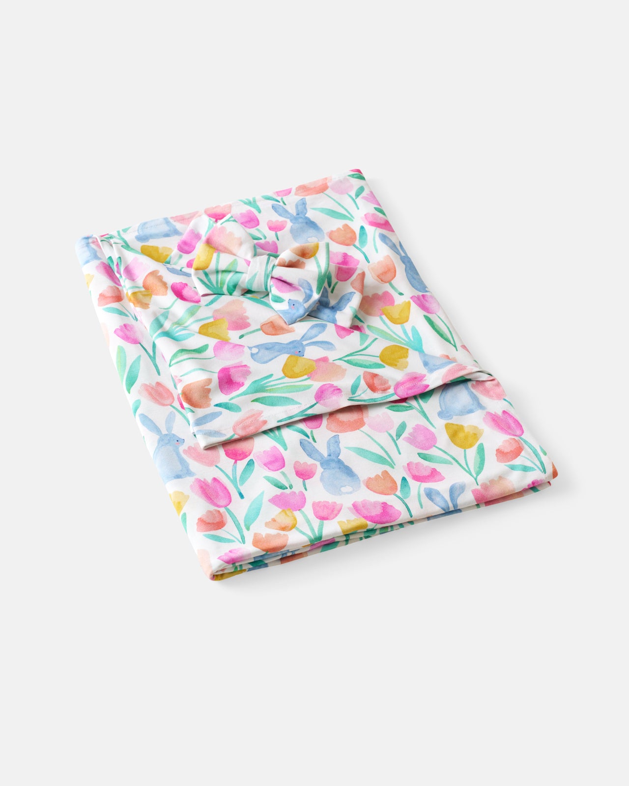 Garden Hop Swaddle & Luxe Bow Headband Set - Image 5