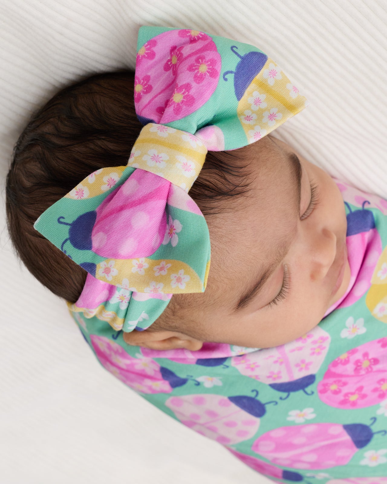 Ladybug Meadow Luxe Bow Headband - Image 4