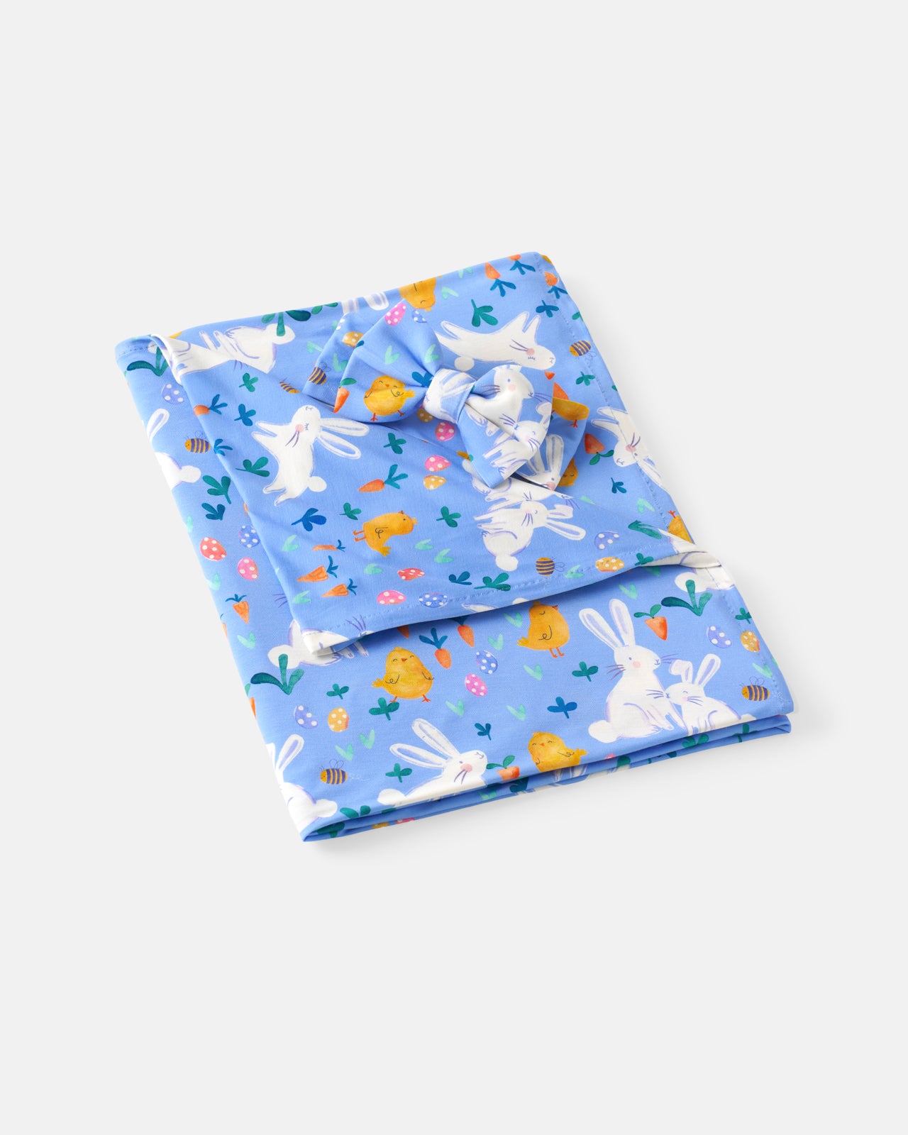 Bunny Patch Swaddle & Luxe Bow Headband Set - Image 4