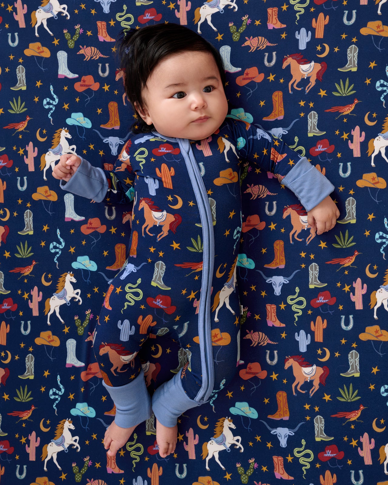 Blue Rancher Roundup Fitted Crib Sheet - Image 3