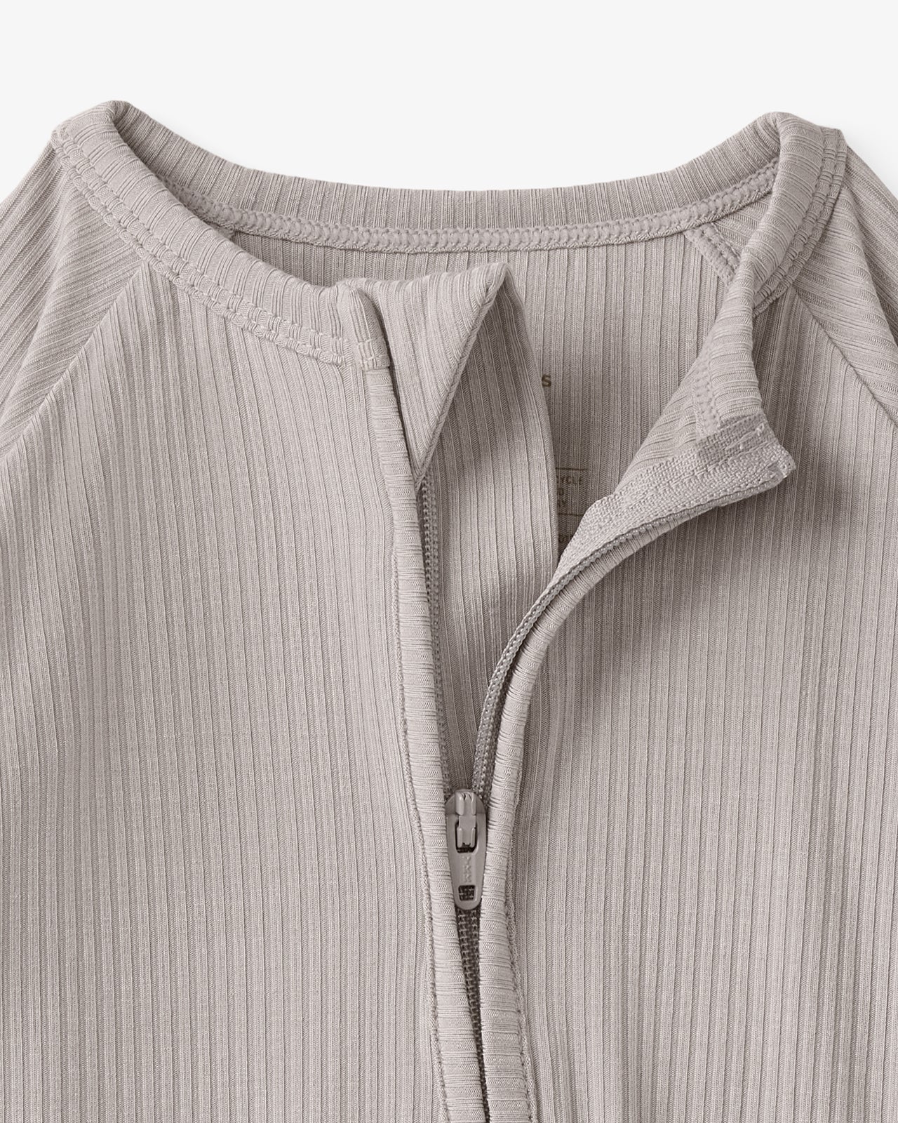 Dove Gray Ribbed Zippy - Image 6