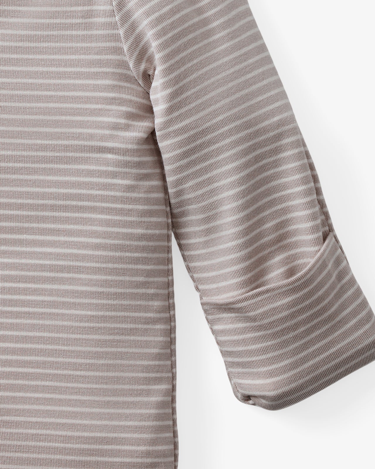 Dove Gray Stripe Infant Gown - Image 6