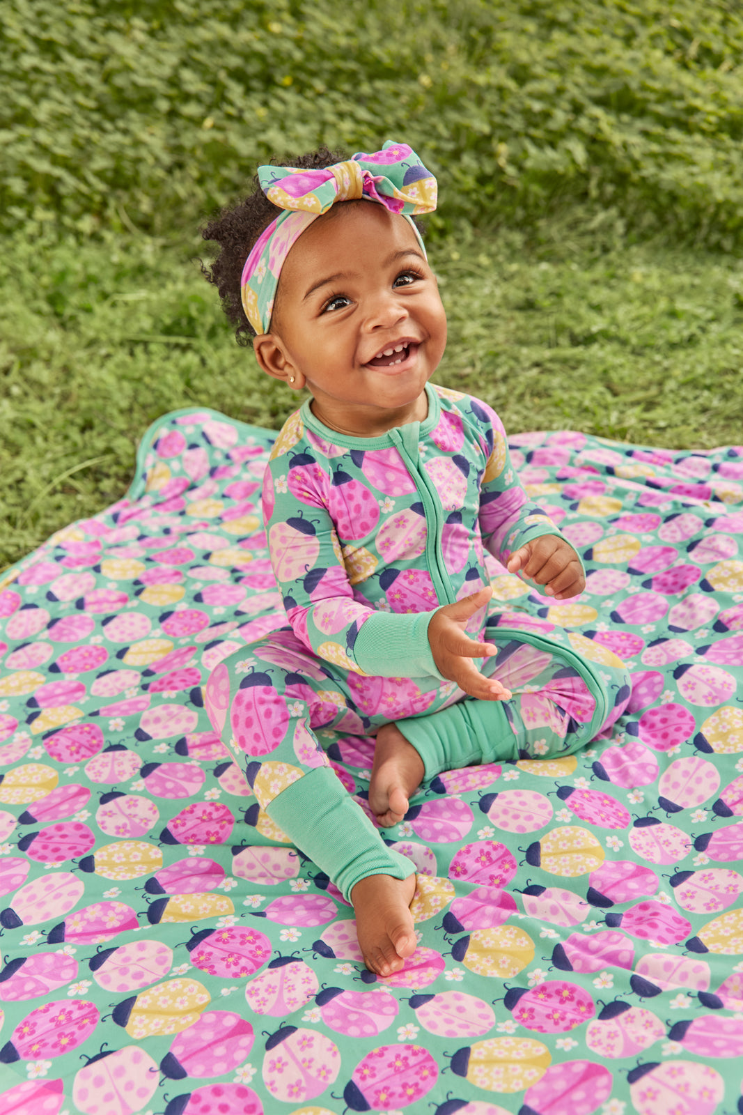 Ladybug Meadow Large Cloud Blanket® - Image 4