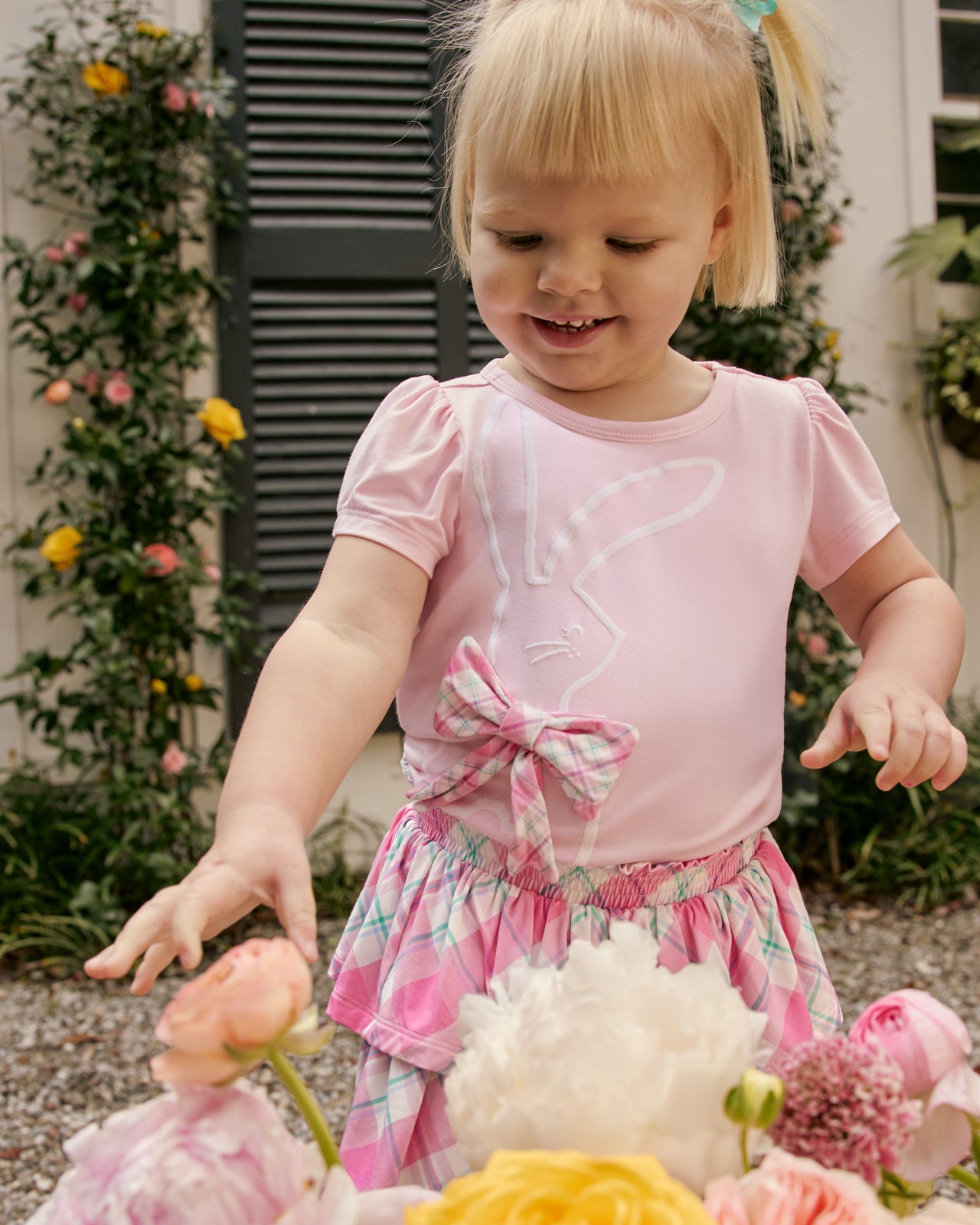 Flocked Bunny Puff Sleeve Tee - Image 2