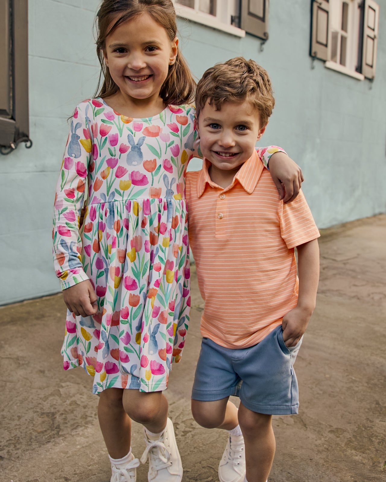 Peachy Keen Stripe Polo Shirt - Image 3
