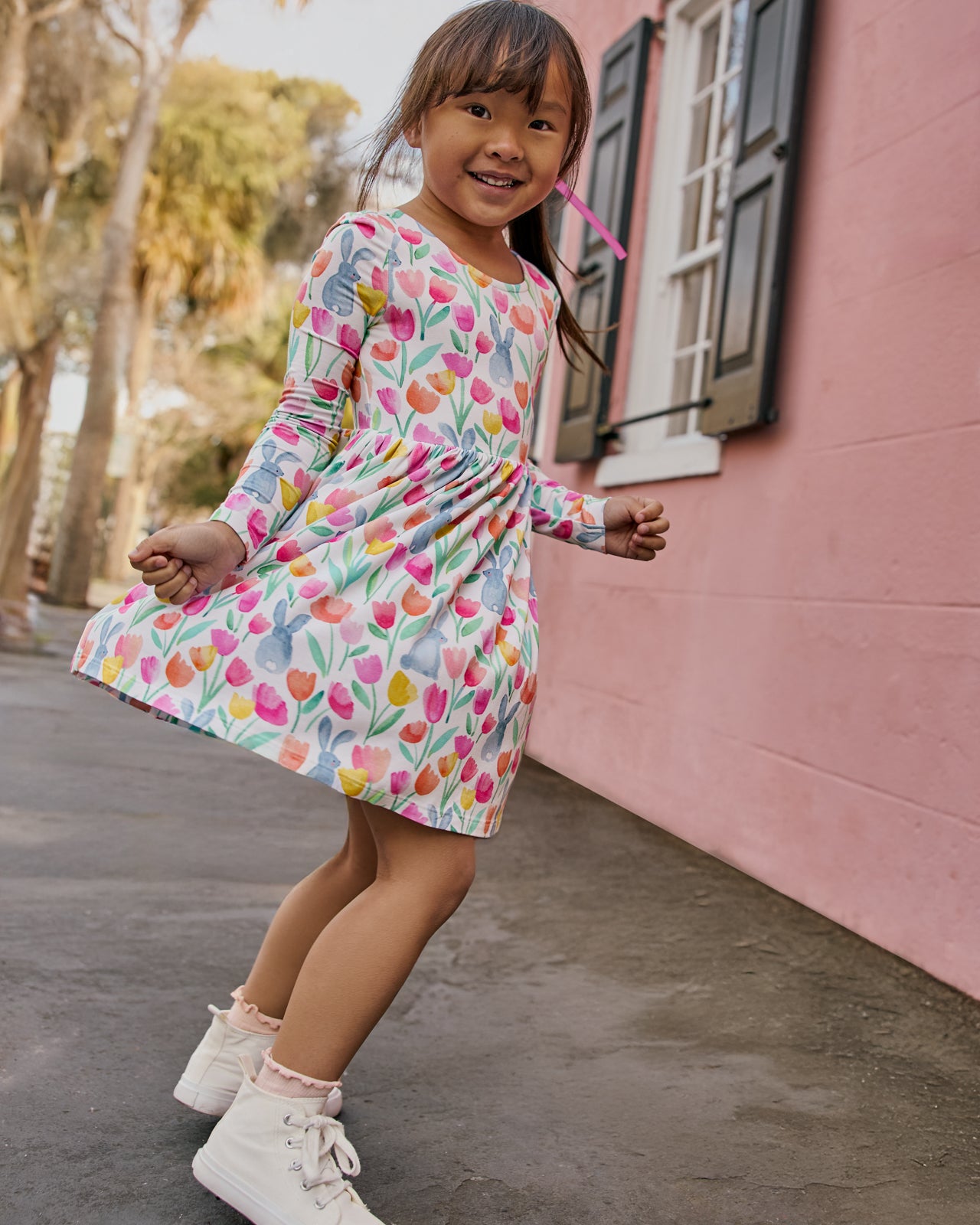 Garden Hop Bow Back Skater Dress - Image 2