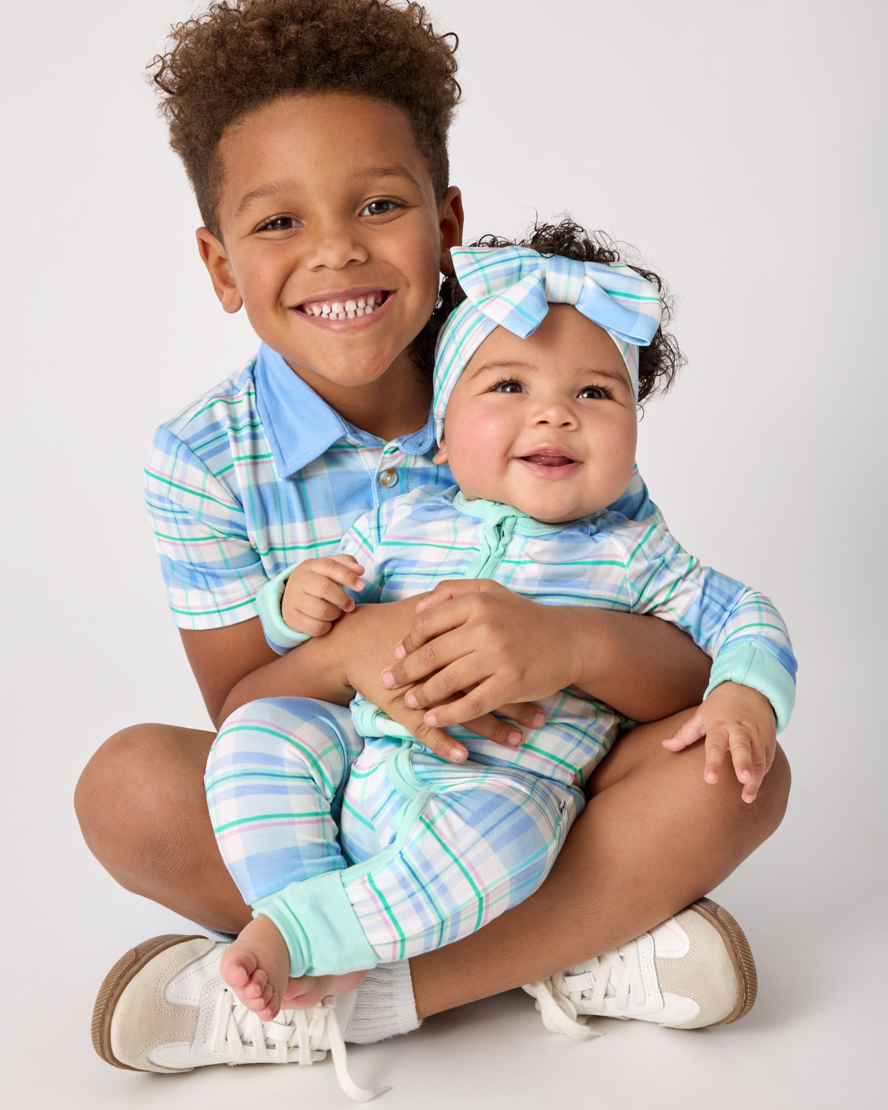 Springtime Plaid Polo Shirt - Image 4