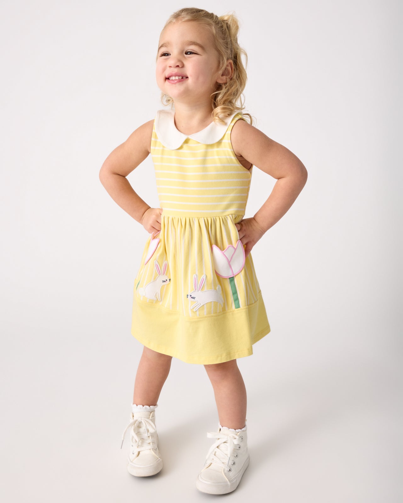 Sunny Tulip Collar Skater Dress - Image 3